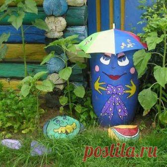 Красивые дачи: декор бочки для воды | Эфария