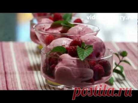 Рецепт - Малиновое мороженое (парфе) от https://videoculinary.ru Бабушка Эмма - YouTube
