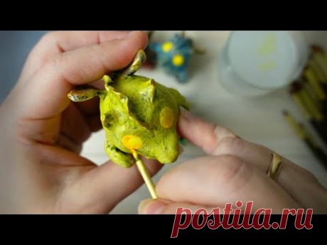 ОЧАРОВАТЕЛЬНЫЕ малыши ДРАКОНЫ из ПАПЬЕ-МАШЕ символы 2024 года 🐲 Розыгрыш ПОДАРКА 🎁