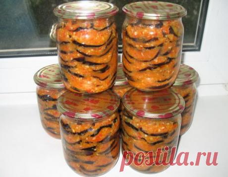Моя любимая закуска из жареных баклажанов в чесночном маринаде.
