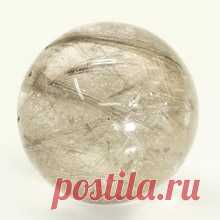 Rutilated Quartz - Dark Gray and Silver - B Crystal spheres are a great way to bring healing energy onto your room.  Many varieties to choose from at this spiritual gift shop.