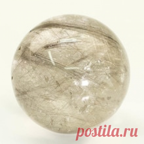 Rutilated Quartz - Dark Gray and Silver - B Crystal spheres are a great way to bring healing energy onto your room.  Many varieties to choose from at this spiritual gift shop.