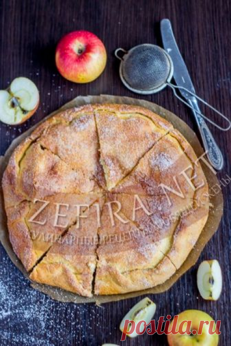 Пирог из творожного теста с яблоками – Кулинарные рецепты любящей жены
