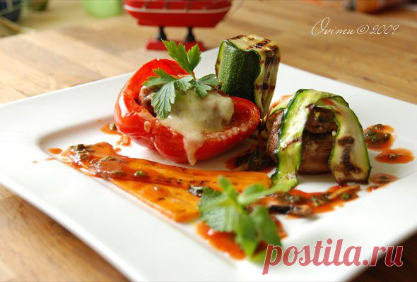 Летние этюды овощей с фаршем