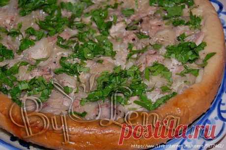 Запеченная курица на "тарелке" из теста