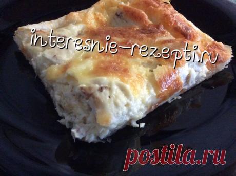Пирог с курицей на слоеном тесте