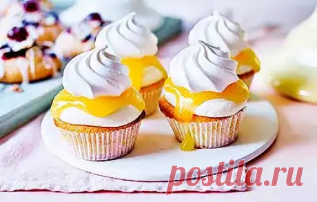 Рецепт мини кексов с лимонным безе