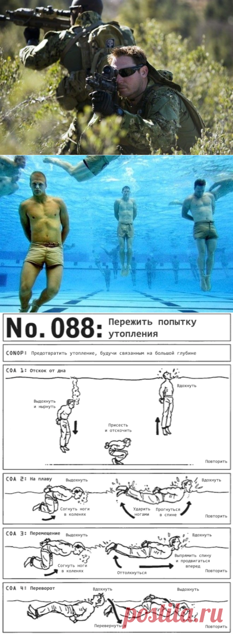 Как выжить, если тебя пытаются утопить: советы морского котика
