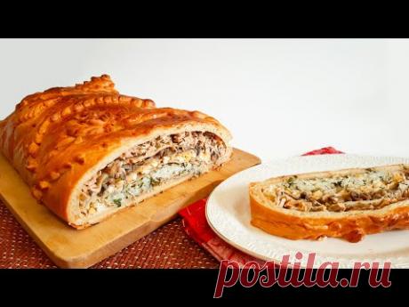 Настоящая КУЛЕБЯКА с рыбой! Очень вкусный рыбный пирог! Как приготовить НЕЖНУЮ СОЧНУЮ рыбу.