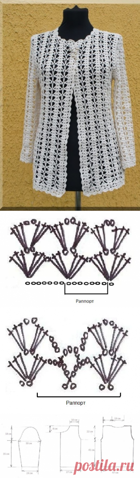 Жакет в стиле &quot;Шанель&quot; крючком. Вязаные жакеты крючком 2015 |