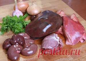 Шашлык из говяжей печени с салом