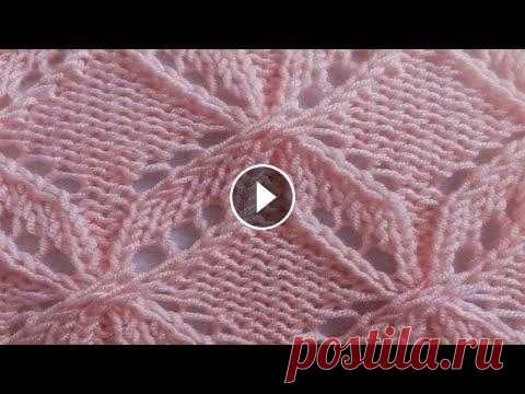 Узоры спицами. Полу ажур  для  кофточки,  туники. джемпера, кардигана Свяжем узор спицами по схеме . Этот полу ажурный узор великолепно выглядит и вяжется легко....