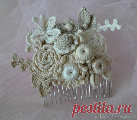 Decorativi capelli pettine sposa spilla perno di di AlisaSonya