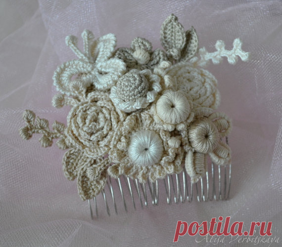 Decorativi capelli pettine sposa spilla perno di di AlisaSonya