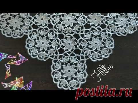 MOTİFLİ ABİYE ŞAL MODELİ / MOTİFLİ LALE YAPRAĞI ŞAL NASIL ÖRÜLÜR