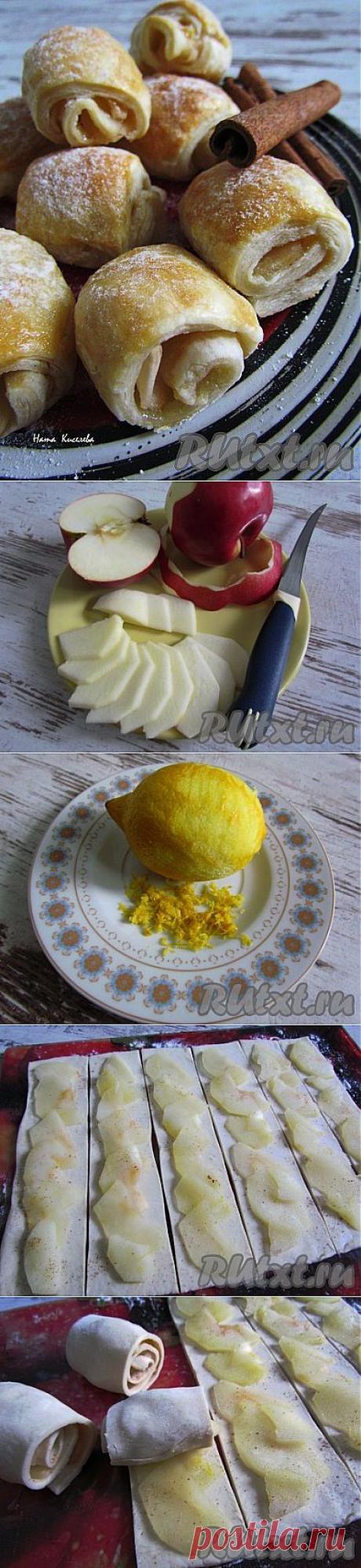 Слойки с яблоками и корицей (рецепт с ) | RUtxt.ru