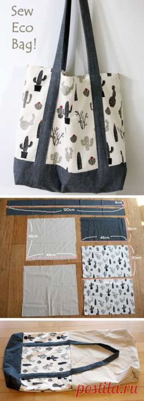 Sew your own unique and eco-friendly shopping bags! Sewing…
