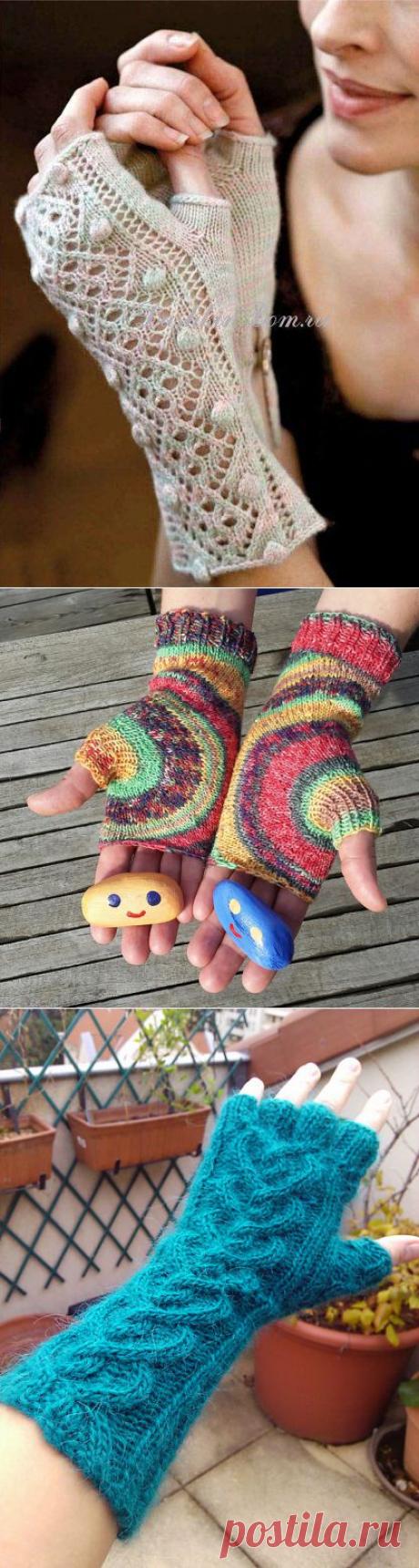 Как связать теплые и красивые митенки спицами - Рукоделие