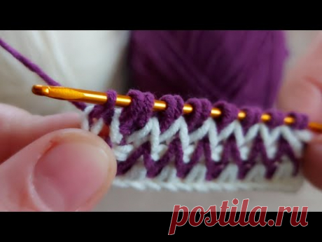 Super Easy Tunisian Crochet - Tunus işi çok kolay çok güzel örgü battaniye yelek modeli