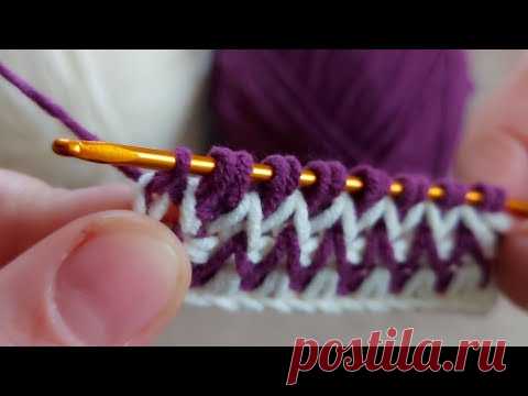 Super Easy Tunisian Crochet - Tunus işi çok kolay çok güzel örgü battaniye yelek modeli