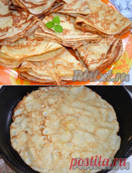 Блины из ржаной муки без дрожжей - рецепт с фото