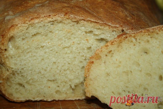 Хлеб ночного брожения (очень похож на чиабатту) фото рецепт приготовления