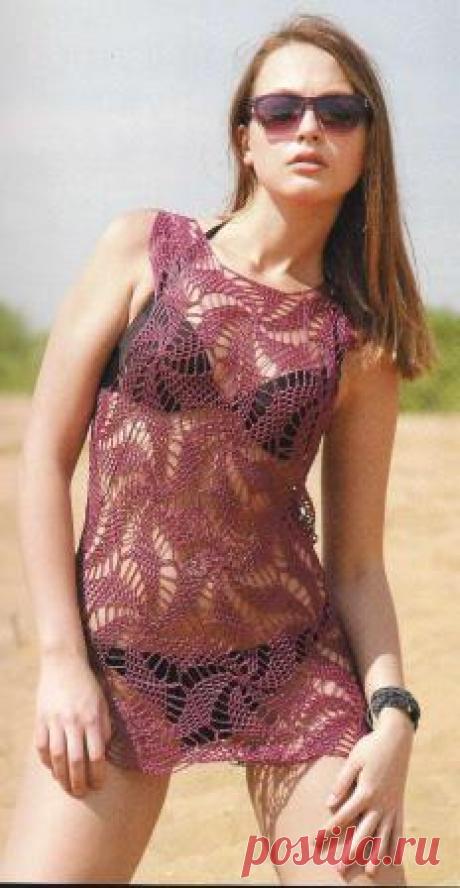 Летняя туника из шестигранников | ВЯЗАНИЕ спицами и крючком.