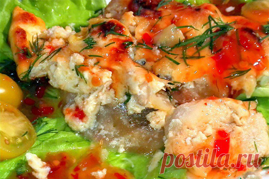 Запеканка с овощами и курицей 