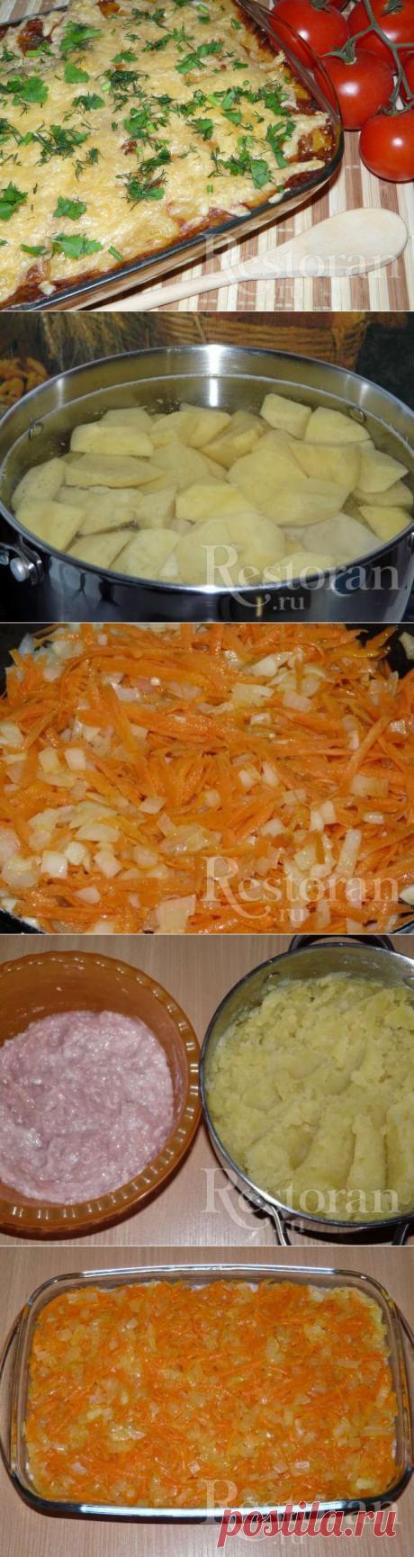 Картофельная запеканка с куриным фаршем