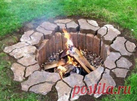 Место для костра на даче