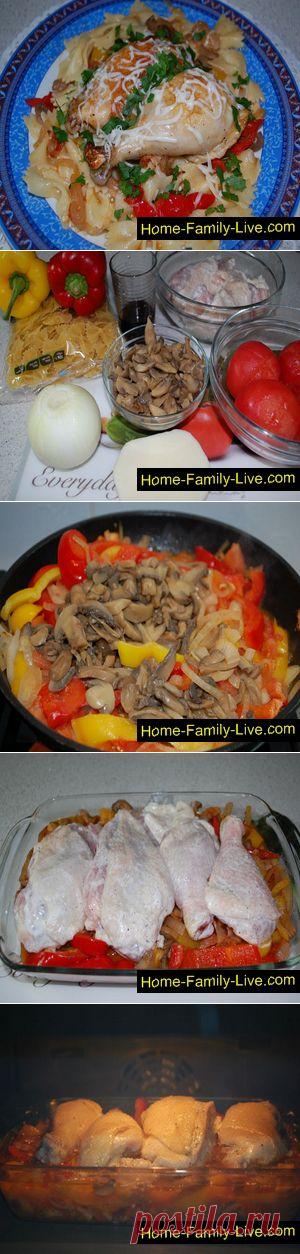 Курица по - охотничьи - пошаговый фоторецепт - курица с овощами