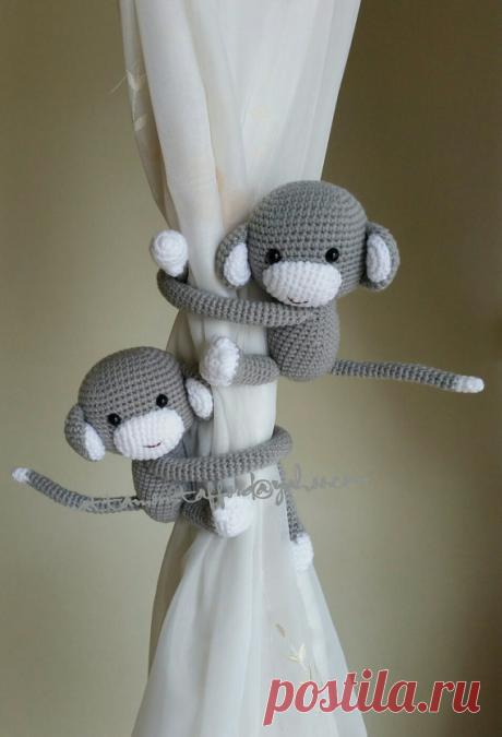 Подхваты для штор из мягких игрушек - Домашний hand-made