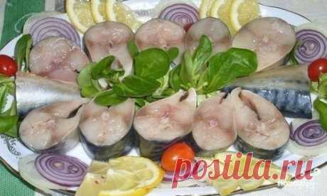 Засолка скумбрии в рассоле кусочками.