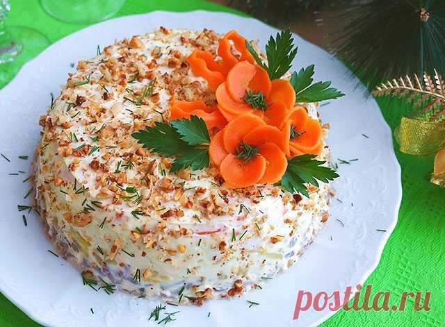Салат с пряной сельдью «Фаворит» — ДОМАШНИЕ