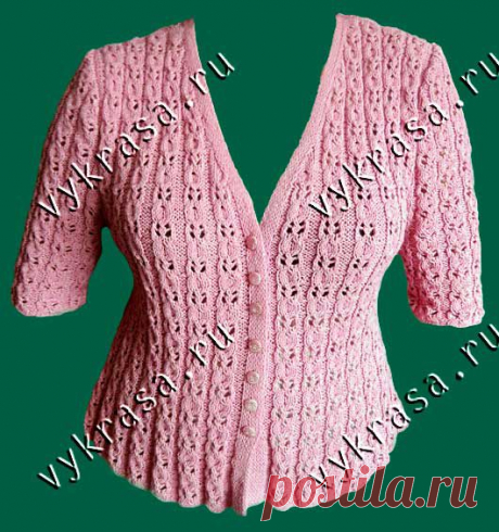 Женская летняя кофта с коротким рукавом.