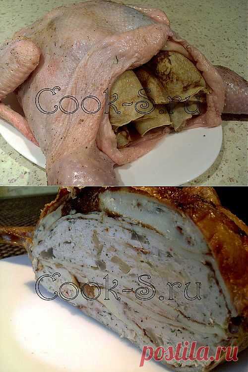 Курица, фаршированная блинами - Пошаговый рецепт с фото | Блюда из курицы
