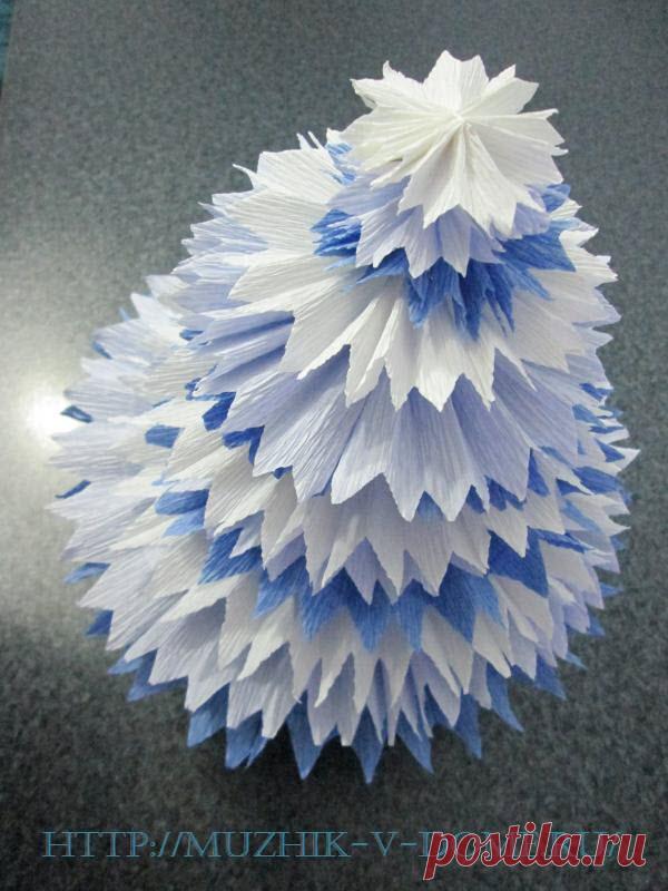 Мастер-класс: яркая и пушистая новогодняя елка из бумаги своими руками