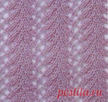 Узор "Колоски" (вязание спицами, схема)