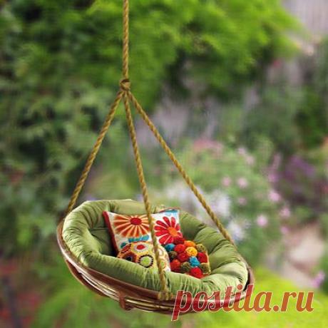 Усадьба | Своими руками : 15 подвесных качелей для сада