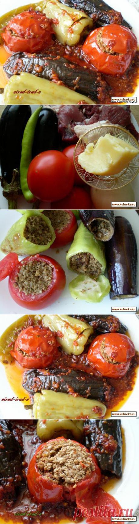 Бадымджан,бибяр,помидор долмасы.