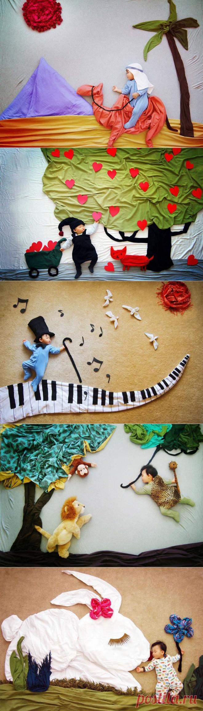 Мама создаёт сказочные фотографии своего спящего ребёнка. Это нужно видеть!