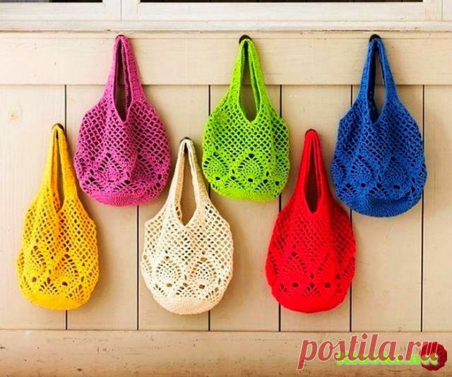 Сумочки-сеточки » Клубка.Нет - Все о вязании крючком
