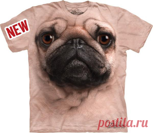 Футболка Pug Face - Морда мопса