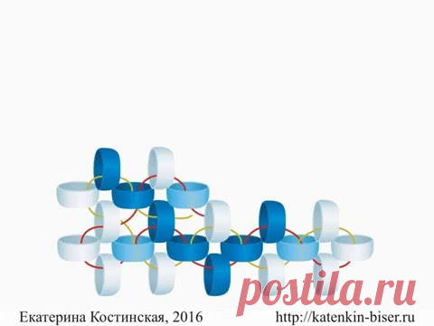 Монастрыское плетение в одну и в две иглы. бисерные мульты для левшей и правшей