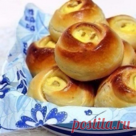 БУЛОЧКИ &quot;РОЗОЧКИ&quot; С ТВОРОГОМ