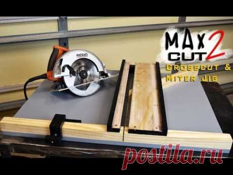 Making Circular Saw Crosscut & Miter Jig The MAX CUT 2  | Limited Tools Episode 003