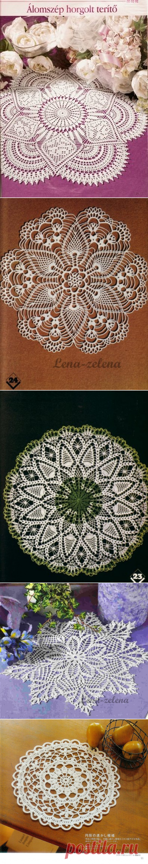 Роскошная коллекция круглых салфеток! - Салфеточки - Страна Мам