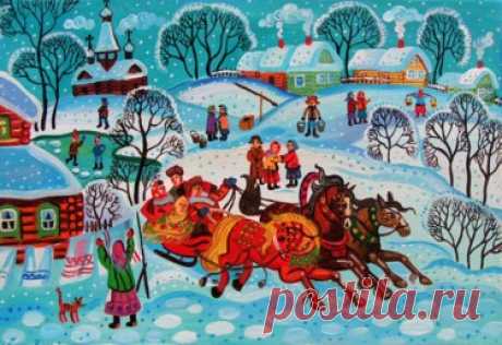 PRIMITIVE Oil Painting (NAIVE) - Maria Podverbnaya