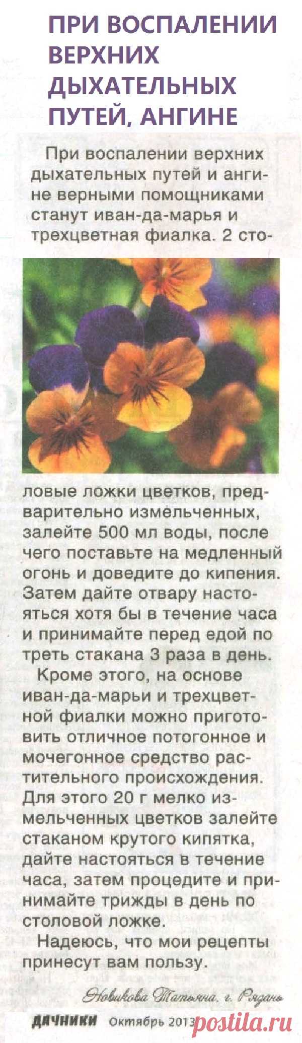 Ангина, воспаление верхних дыхательных путей