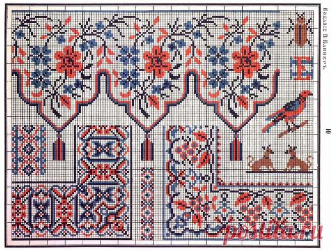 ​Сборник русских народных схем-узоров для вышивания крестом — Сделай сам, идеи для творчества - DIY Ideas